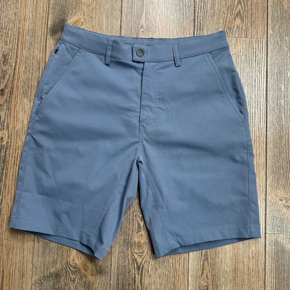 Myles Apparel Tour Shorts Mens 30 Blue 9 Inch Inseam Golf Performance Flat Front
